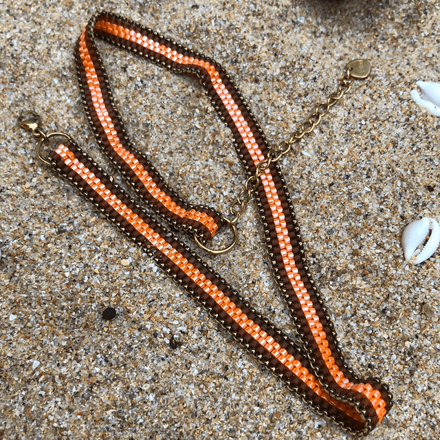 Serpentin orange/marron