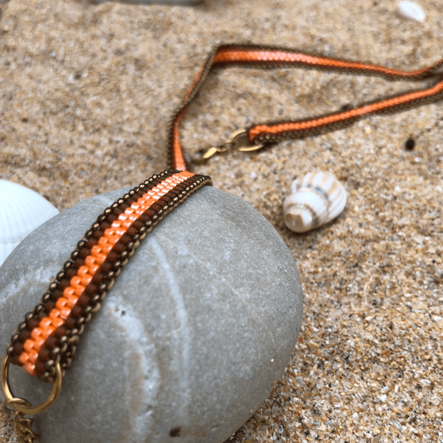 Serpentin orange/marron