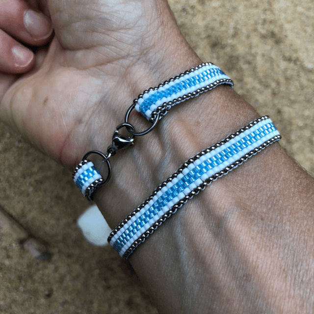 Serpentin bleu/blanc