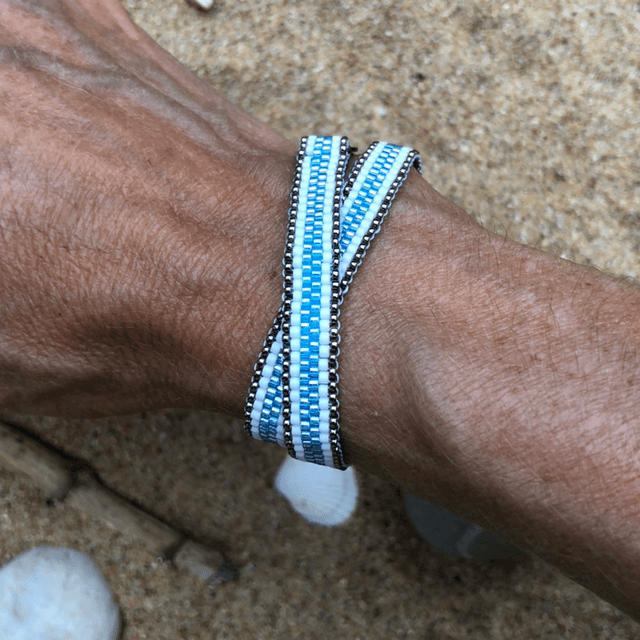 Serpentin bleu/blanc